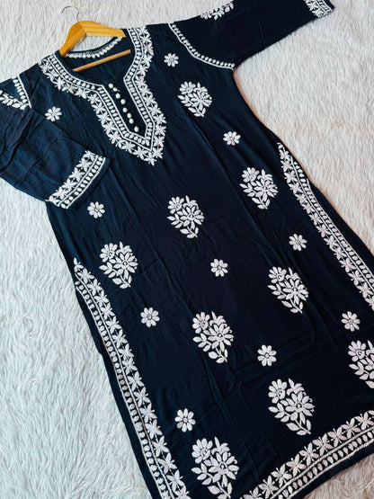 Modal Chikankari Kurti Set Roohri