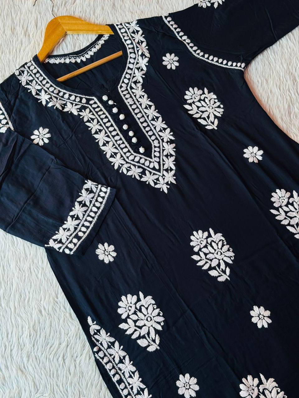 Modal Chikankari Kurti Set Roohri