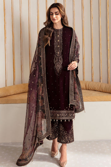Velvet Embroidery Suit Set Roohri