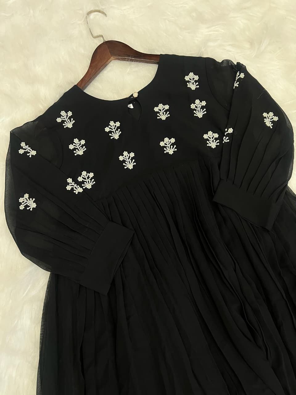 Black Anarkali Gown Roohri