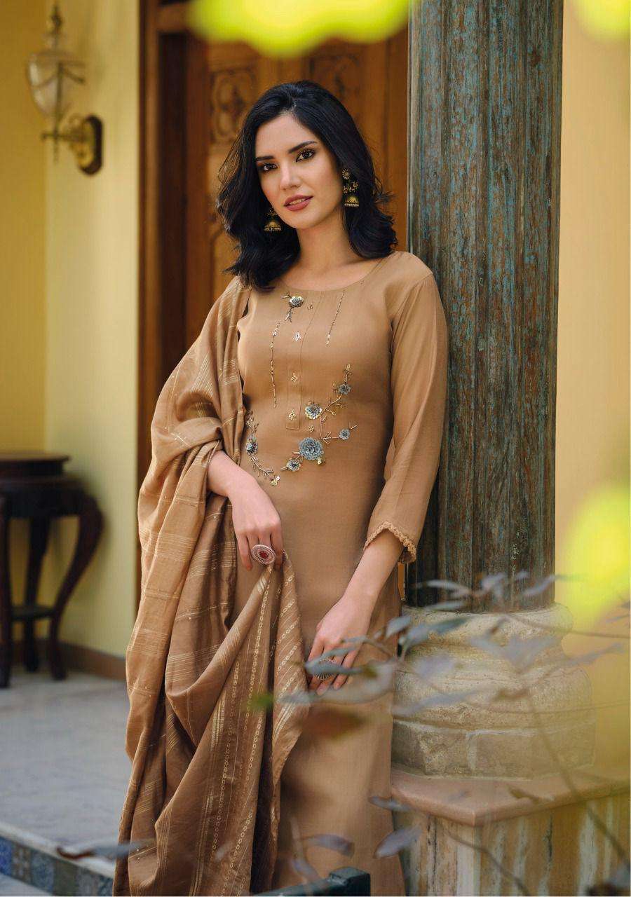 Brown Sharara Suit Set Roohri