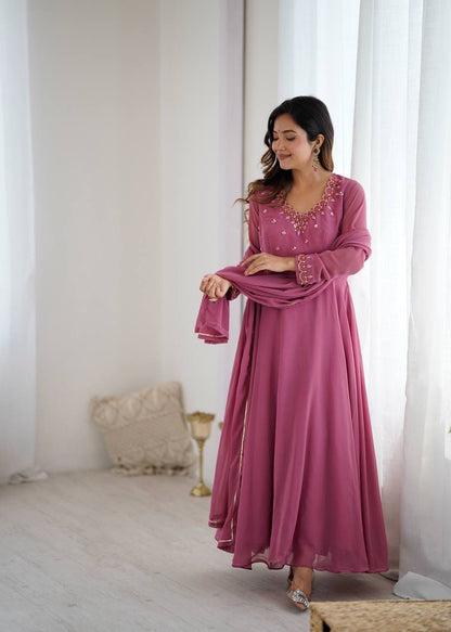 Hand Embroidered Anarkali Suit Set Roohri