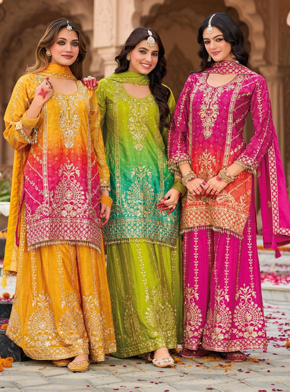 Green Palazzo Suit Set Roohri