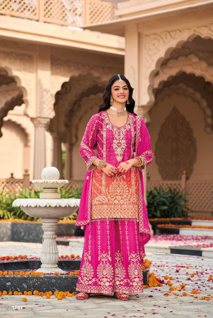 Pink Palazzo Suit Set Roohri