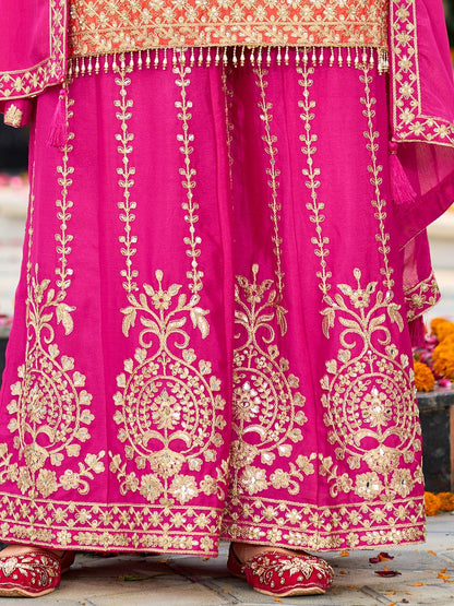 Pink Palazzo Suit Set Roohri