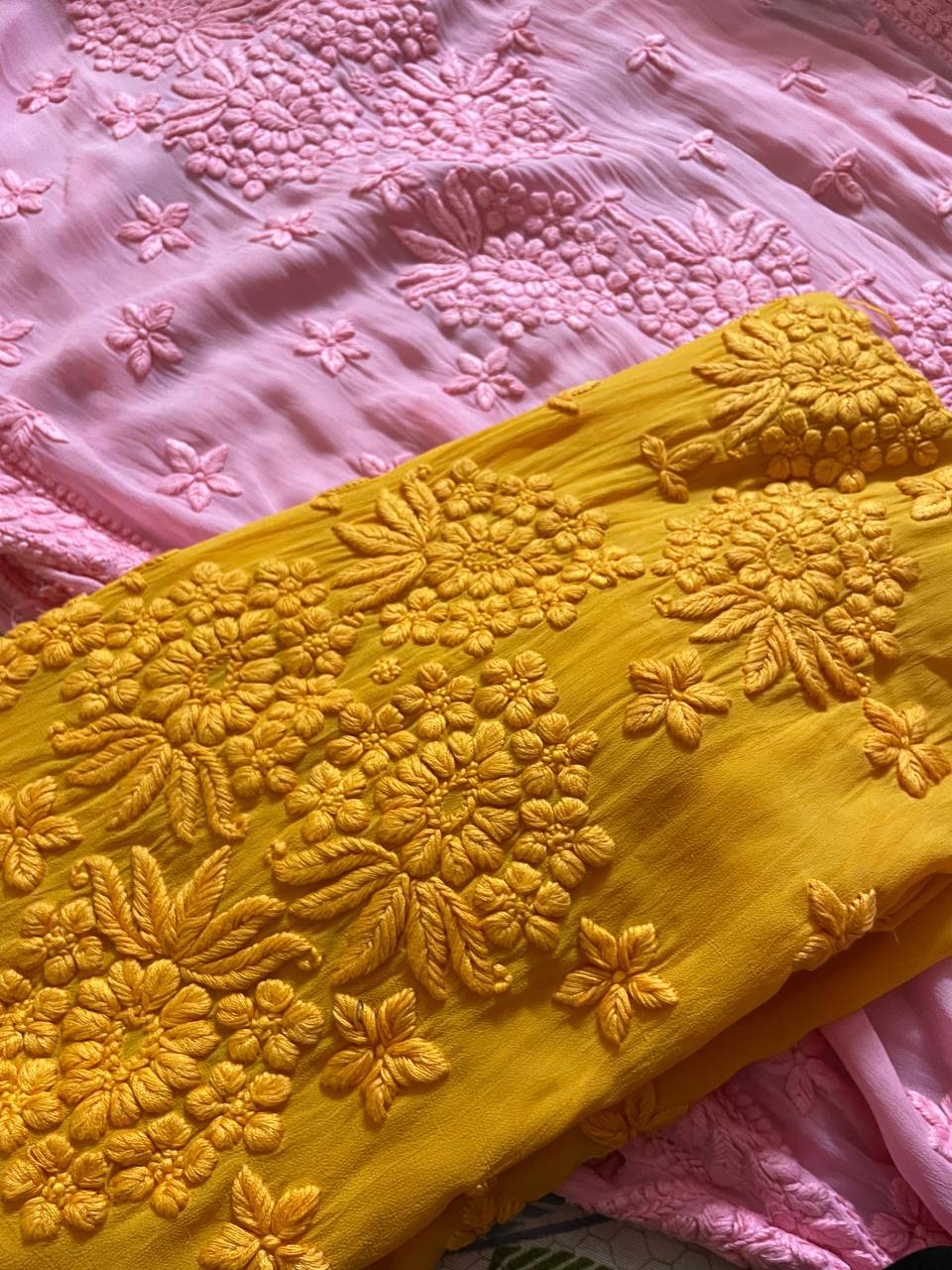 Viscose Floral Chikankari Kurti Roohri