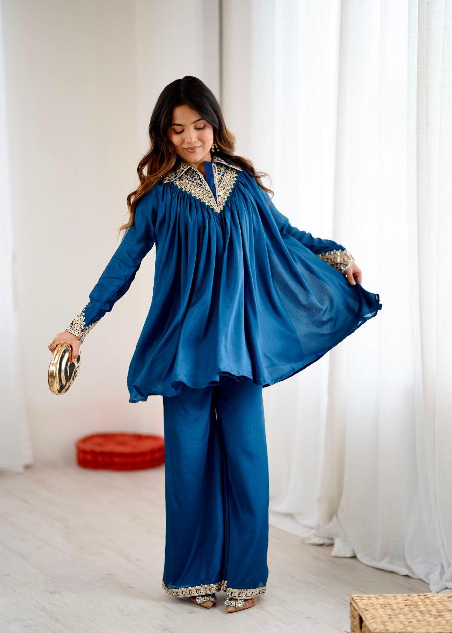 Blue Co-ord Set Roohri