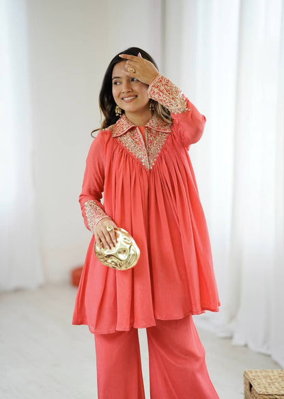 Orange Co-ord Set Roohri