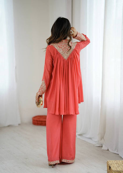 Orange Co-ord Set Roohri