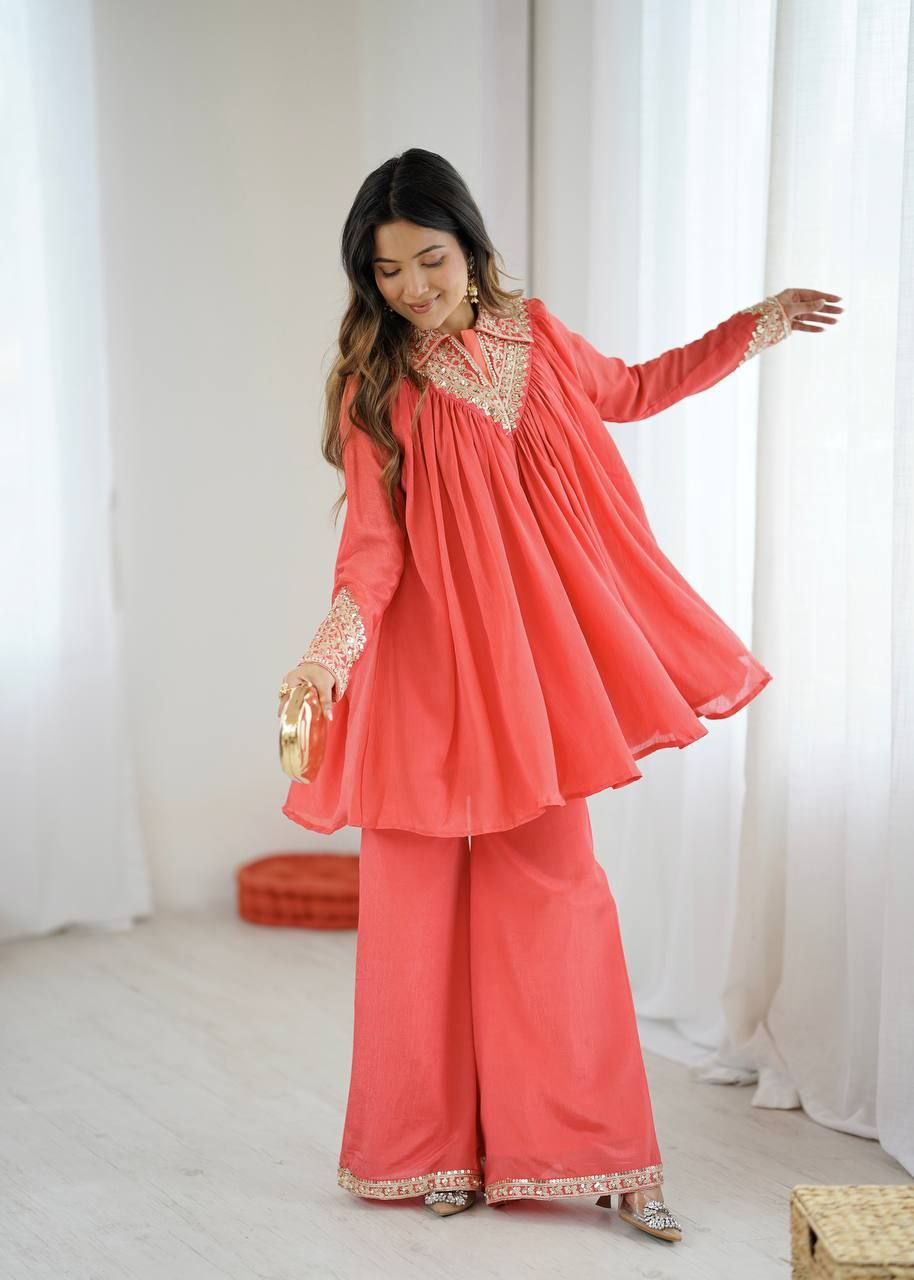 Orange Co-ord Set Roohri