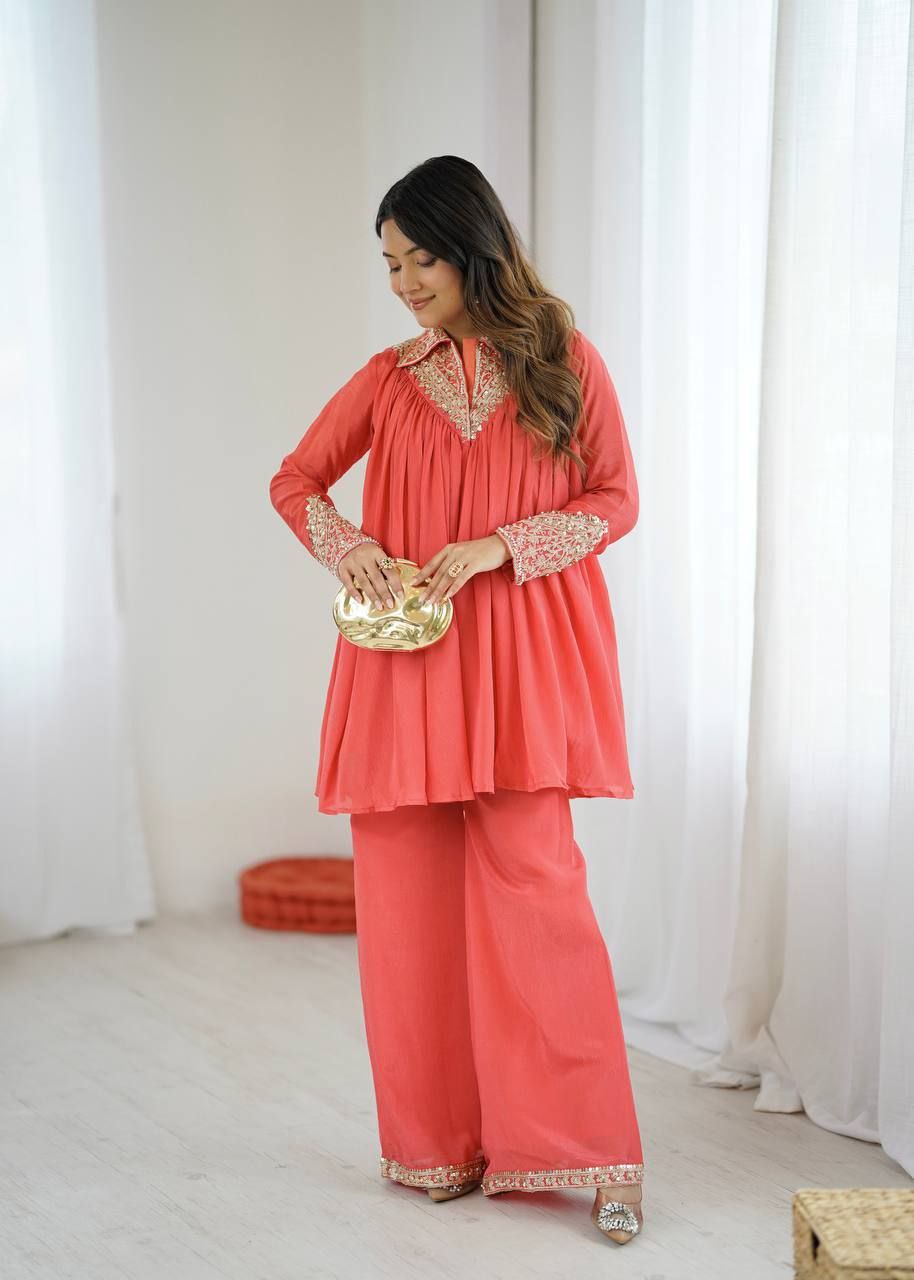 Orange Co-ord Set Roohri