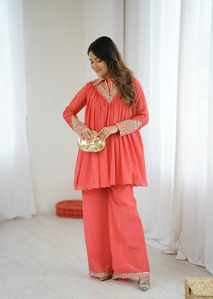 Orange Co-ord Set Roohri